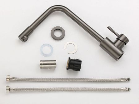 Смеситель для кухни Fmark FS8233Q на мойку графит