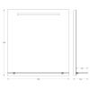 Зеркало с подсветкой Evoform Ledline-S BY 2155 70х80 подвесное