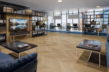 Кварцвиниловая плитка Damy Floor CHEVRON LVT DF03-Ch-LVT Тюильри толщина 0.25 см 43 класс 600х127