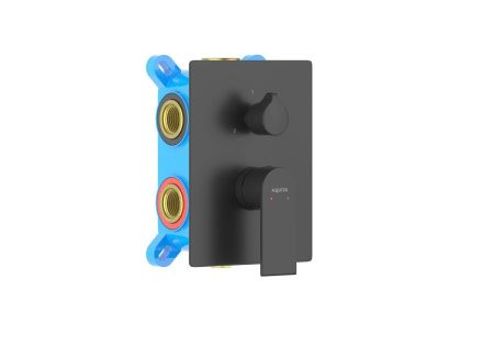 Смеситель для ванны Aquatek ЛИРА AQ1447MB встраиваемый в стену черный