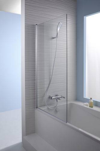 Душевая шторка на ванну Jacob Delafon Struktura E6D042-GA 80x140 стекло прозрачное профиль хром ориентация универсальная - фото 3 Душевая шторка на ванну Jacob Delafon Struktura E6D042-GA 80x140 стекло прозрачное профиль хром ориентация универсальная - фото 3