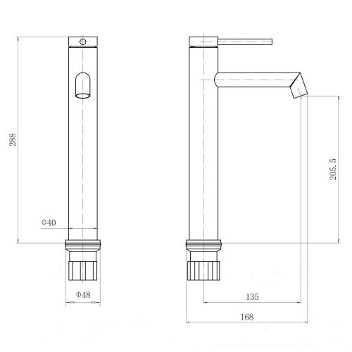 Смеситель Fashun A51233 на раковину сатин - фото 3