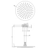 Верхний душ Gessi Rilievo 59152#031 25х25 хром