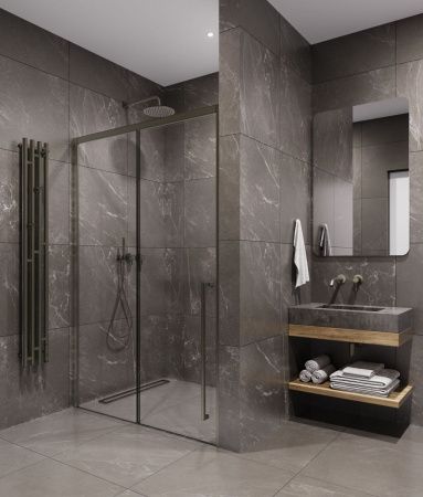 Душевая дверь Timo T48R 120х200 стекло прозрачное профиль никель