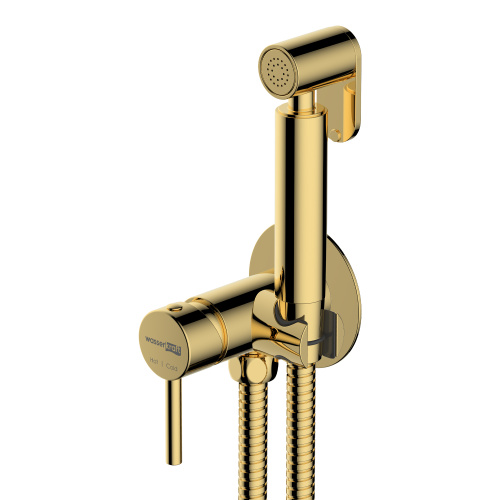Гигиенический душ со смесителем WasserKRAFT  A70738 золото - фото 2