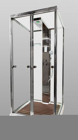 Душевая кабина AvaCan Z111MTSTEAM 100х100 квадратная с крышей ориентация универсальная