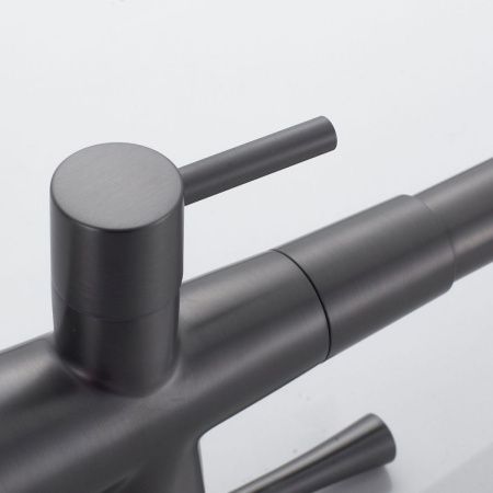 Смеситель для кухни Shevanik S528T на мойку оружейная сталь