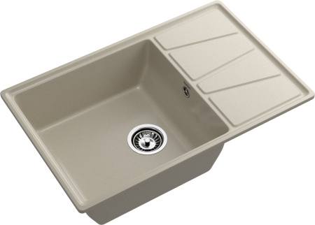 Кухонная мойка Granfest Vertex V-780L топаз 78х50 цвет серый поверхность матовая