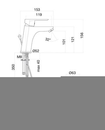 Смеситель Fiore Kevon 81NN8123 на раковину черный