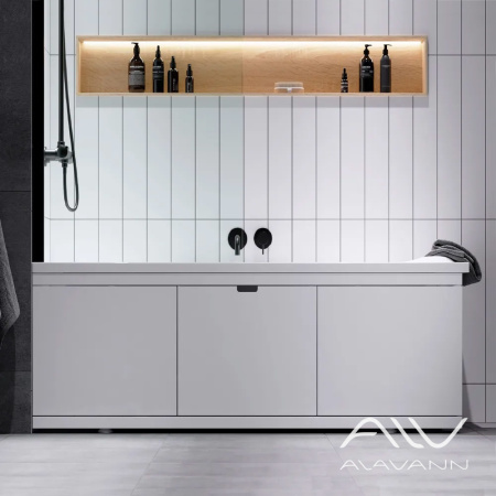 Экран под ванну Alavann Rita 170 см ALV1029001 фронтальный МДФ съемный/раздвижной белый