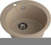 Кухонная мойка Granfest Rondo R-480 песочный 50х50 цвет бежевый поверхность матовая