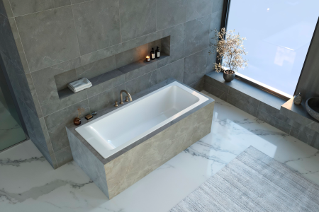 Ванна из искусственного камня Taliente Arco AR17070SS 170х70 пристенная прямоугольная с ножками