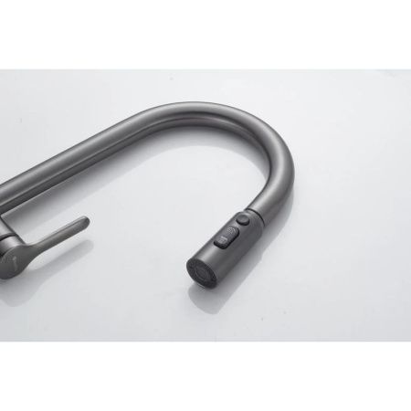 Смеситель для кухни Knotlor KN-100/GM на мойку вороненая сталь