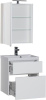 Комплект мебели: тумба с раковиной + зеркало-шкаф Aquanet Латина 00180121 60x45x140 напольный/подвесной цвет белый