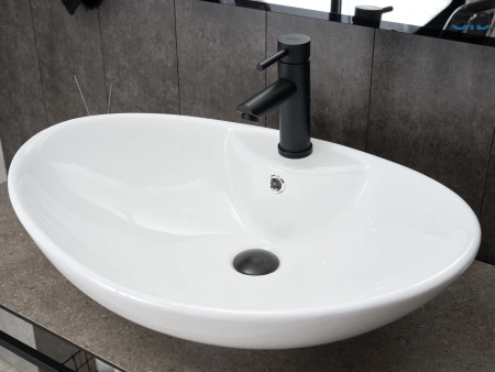 Раковина керамическая Gid Lago 51205 70х40 накладная цвет белый 1 отверстие под смеситель