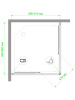 Душевой уголок Royal Bath HPD RB9095HPD-C 90х95 стекло матовое профиль белый без поддона