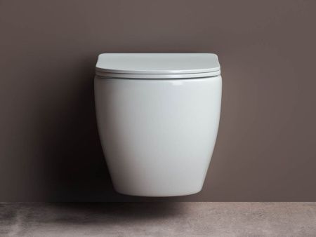 Унитаз подвесной Ceramica Nova MIA CN1805 белый с сиденьем микролифт безободковый душевой смыв