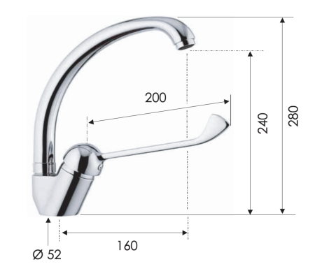 Смеситель Remer K42LL на раковину хром