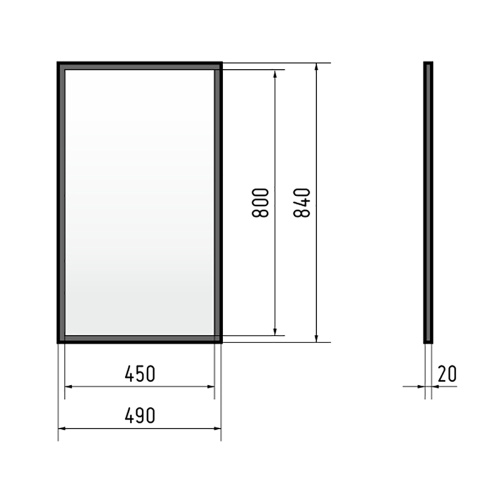 Зеркало в ванную Corozo Гера SD-00001790 47х84 - фото 3