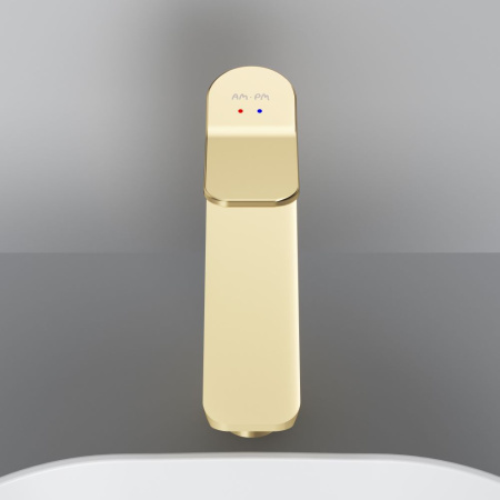 Смеситель Am.Pm X-Joy F85A92099 на раковину/на столешницу золото без термостата