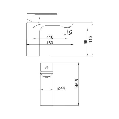 Смеситель Fashun A1085 на раковину хром - фото 3