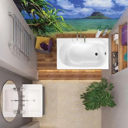 Ванна акриловая Vagnerplast Nike VPBA127NIK2E-04 120х70 отдельностоящая прямоугольная без каркаса