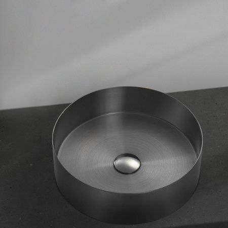 Раковина из нержавеющей стали AltroBagno Luna AltroBagnoLuna001002MtGr 40х40 накладная цвет оружейная сталь