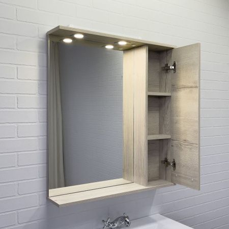 Зеркало-шкаф Comforty Марио 00-00016020CF 80х80 подвесной цвет бежевый