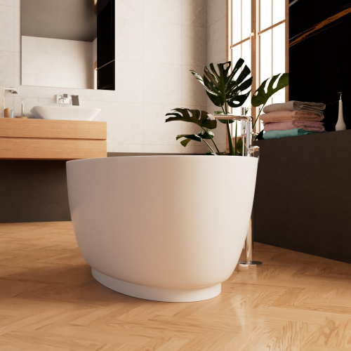 Ванна акриловая Frank 125096 160х81 отдельностоящая овальная с ножками - фото 2