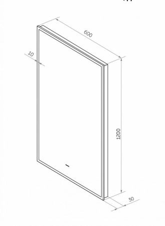 Зеркало с подсветкой Art&Max SORRENTO AM-Sor-600-1200-DS-F 60х120 подвесное