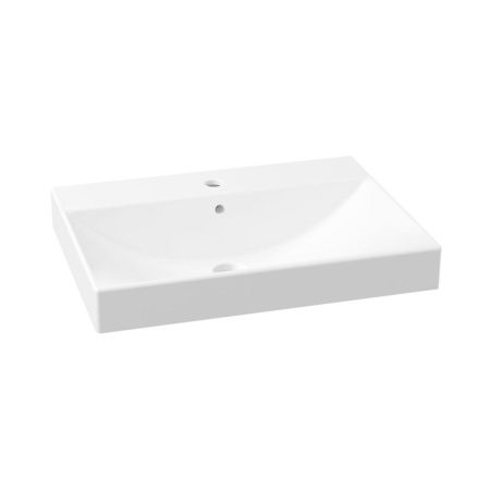 Раковина из сантехнического фарфора Lavinia Boho Bathroom Sink 33311012 60х50 встраиваемая цвет белый 1 отверстие под смеситель