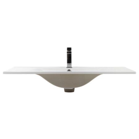 Раковина из сантехнического фарфора Bond Cube S05-900 90х50 встраиваемая цвет белый 1 отверстие под смеситель