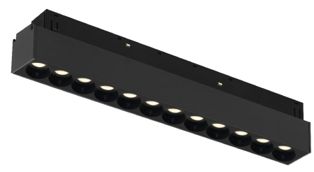 Трековый магнитный светильник iLedex Vision48-22 4822-002-L235-12W-38DG-3000K-BK