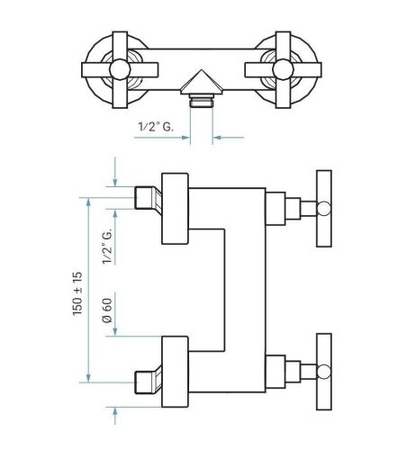 Смеситель Emmevi Spirit New 31002/ORS настенный золото - фото 2