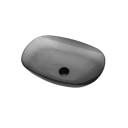 Раковина из полиэфирной смолы Vincea VBS-6T12B 50х40 накладная цвет черный без отверстий под смеситель