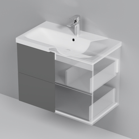 Тумба под раковину Am.Pm Gem M90FHX07522GM 75х41х54 подвесная цвет графит матовый