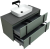 Тумба под раковину Allen Brau Reality 1.32007.CGM 100х46х50 подвесная цвет зеленый/серый