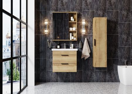 Шкаф-пенал Onika Легран 403068 30х120 подвесной цвет коричневый