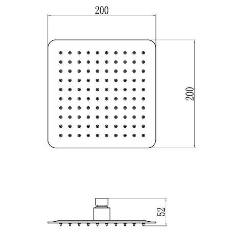 Верхний душ Savol S-000F08 хром