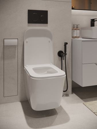 Клавиша смыва механическая Agger APB0144 цвет черный матовый