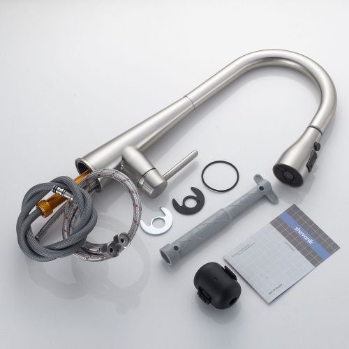 Смеситель для кухни Shevanik S363L на мойку сатин - фото 4