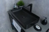 Раковина керамическая Gid Geométrico 53344 60х34 накладная цвет черный матовый без отверстий под смеситель