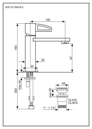 Смеситель Emmevi Ade 78003LA/CR на раковину хром