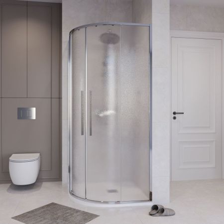 Душевой уголок Niagara Nova NG-3626-34 90х90 стекло шиншилла профиль хром без поддона