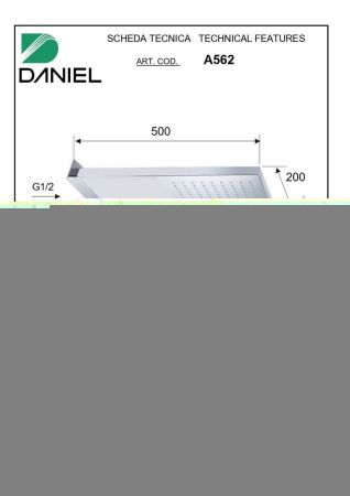 Верхний душ Daniel A562-15 черный