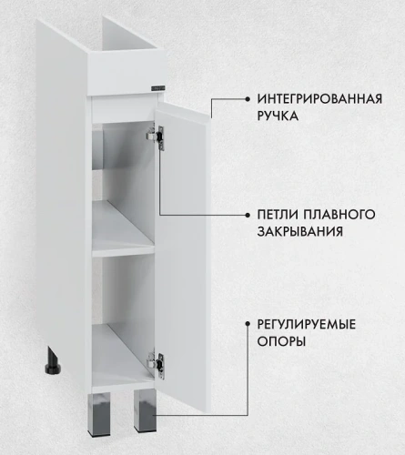 Тумба под раковину СаНта Марс 700355 19х50х77 - фото 2