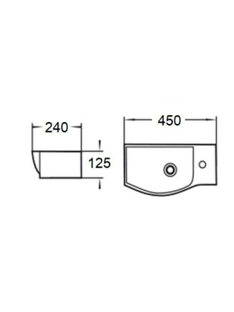 Раковина из сантехнического фаянса WeltWasser WW SK 10000008691 50х20 подвесная цвет белый 1 отверстие под смеситель
