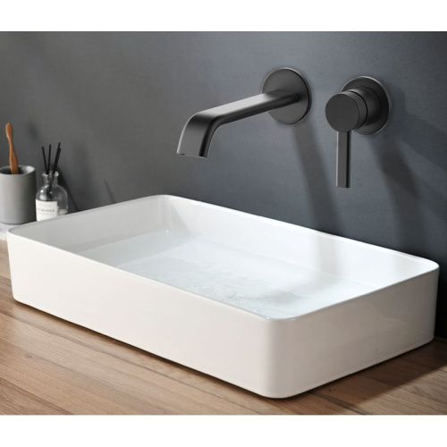 Смеситель для раковины Smartflow REBRICK SMF0102-R01BK настенный черный - фото 4