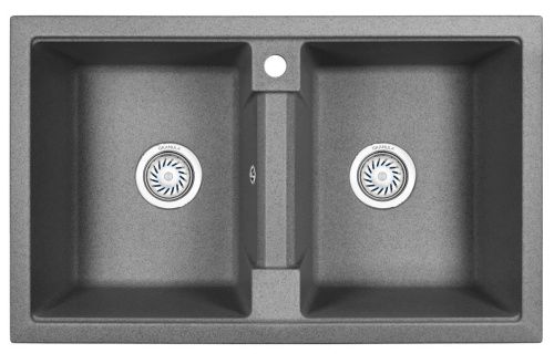 Кухонная мойка Granula 8101, ГРАФИТ 81х50 цвет графит поверхность матовая