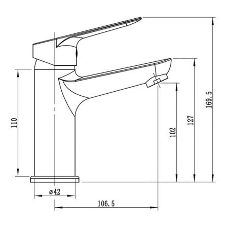 Смеситель Esko KZ26 на раковину хром